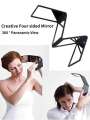 1pcs 4 sides foldable DIY beauty portable small back of head 360 degree handheld makeup mirror with. 