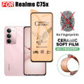 3 IN 1 Realme C75X Ceramic Tempered Glass for Realme C75 Note 60 Note 60X Camera Lens Glass Screen Protector and Back Film. 