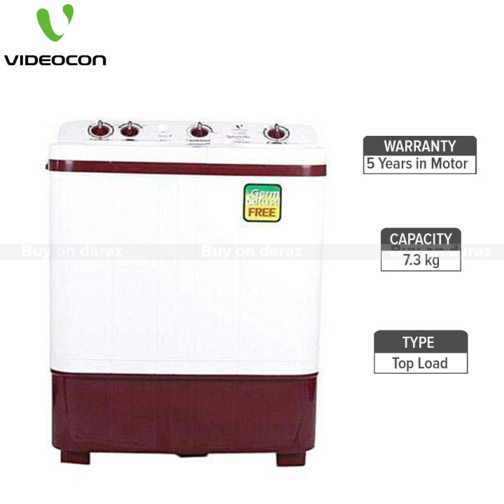 Videocon  Wmvs72L11-Dmk 7.3Kg Stream Plus Semi Automatic Top-Load Washing Machine