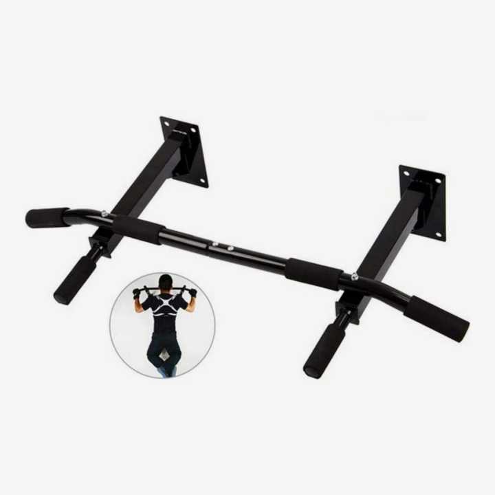 Black Pull Up Bar Wall Mounted For Back Exercise