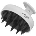 Ross Round Scalp Massager & Shampoo Brush – Soft Bristles for Gentle Scalp Care, Deep Cleaning, Dandruff Prevention, Oil Control, Relaxing Head Massage, and Enhanced Hair Wash Experience (White). 