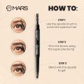MARS Micro Precision Brow Pencil with spoolie | Retractable & Easy Glide | Long Lasting & Natural finish (0.4 g). 