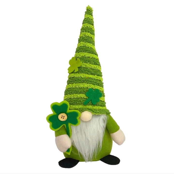 Saint 'S Day Leprechaun Plush Decorations Irish Stuffed Gnome Doll Knomes Decoration Green Faceless Doll Decor Easy Install -B