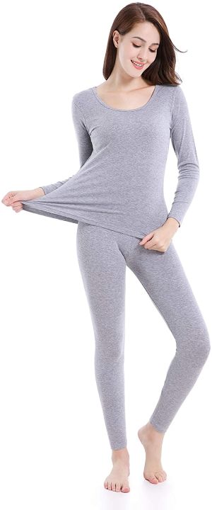Gray%20Solid%20Fur%20Inside%20Thermal%20Set%20For%20Ladies%20-%20Image%203