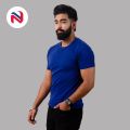 Nyptra Royal Blue Solid Premium Muscle Fit Plain Cotton T-Shirt For Men - Fashion | T-Shirts For Men | Men's Wear |. 