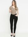 Black Stretchable Jeggings Pants For Women. 