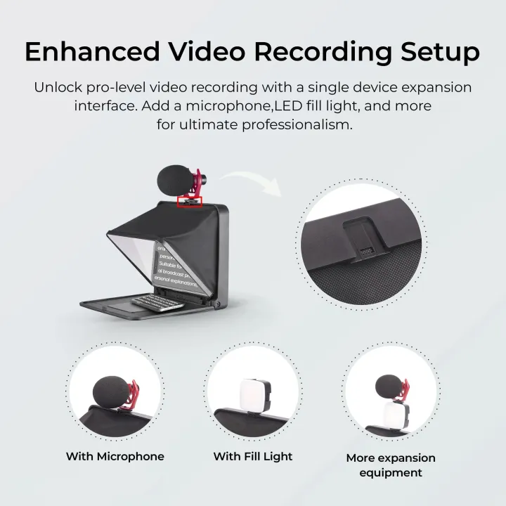 Teleprompter%20for%20Any%20Smartphones%20&%20DSLR%20Camera%20With%20Remote%20Control%20%7C%20For%20Online%20News%20Achor%20Teaching%20Vlog%20Live%20Streaming%20Telepromter%20%7C%20APP%20Compatible%20with%20iOS%20&%20Android%20System.%20-%20Image%208