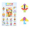 3D Wooden Puzzle Toy Color Shape Cognition Brain Games Wood Jigsaw Puzzles Toys Tangrams for Children Kids. 