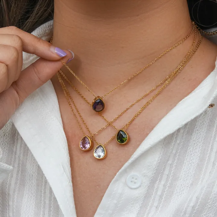 basic%20luxury%20pink%20purple%20white%20green%C2%A0teardrop%20stone%20crystal%20pendant%20necklace%20jewelry%20gift%C2%A0%20stainless%20steel%20necklaces%20for%20women%20-%20Image%206