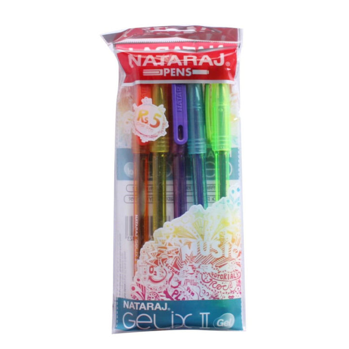 Nataraj Gelix II Gel Pen 5 Pcs