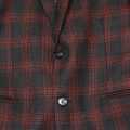 Red Color Check Design Blazer For Men. 