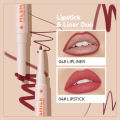 MLSMILE Double Ended Lipstick Pen Color Rendering 2-in-1 Lipstick Lip Liner. 