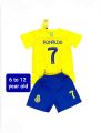 Alnassr Ronaldo No7 Printed Jersey For Kids. 