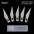 5pcs/set Metal Non-Slip Hand Tools Scalpel Knife Parts PCB Repair 10pcs Blades Cutter Craft Knives. 