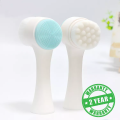 Dual Side Facial Brush Face Cleansing Brush Silicone Exfoliating Facial Cleanser Brush Deep Pore Cleaning Skin Care Tool for Smooth Glowing Skin. 