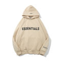 FEAR OF GOD double thread Essentials trendy LOGO on chest pressure glue hooded thin men's and women's sweater. 