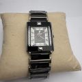 Water Proof Square Shape Stainless Steel Full Black Color Stylish And Attractive Design Quartz Watch For Women|| Sold By Time Plaza. 