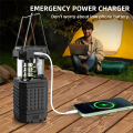 1 PCS Camping Lantern Rechargeable Solar Lanterns Lights Black Battery Powered LED for Outages. 