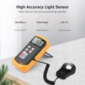 Digital Illuminance Light Meter Manual Range 200 to 200,000 Lux LCD Photometer Portable Handheld Luxmeter with Peak Measurement Light Intensity Tester for Industrial Lab Plants. 