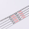 2-5meter 1.2 1.5 2.0 2.4 3.0 mm Stainless steel Link Chain Bulk Necklace Chains For Jewelry Making Findings Supplies Accessories. 