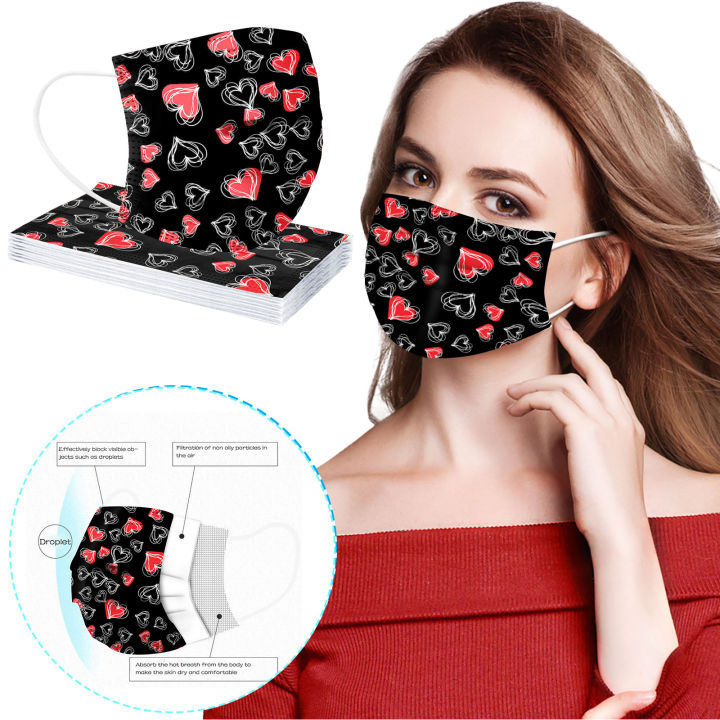 10pcs%20Valentine's%20Day%20Disposable%20Face%20Mask%20For%20Adult%20Couples%20Valentines%20Masks%20With%20Design%20Cute%20Masks%20Pm2.5%20Protection%20Masken%20-%20Image%202