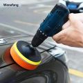 Wenefang Car Polishing Pad Soft Wool Pad Waxing and Polishing Locomotive Portable Body Polishing Disc Cleaning Scratch Removal Tool 3/4/5 Inch. 