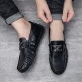 Men's Black Loafer Shoes Casual Slip On Shoes For Men (FFG-77). 