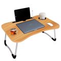 2 in 1 Combo: Foldable Laptop Desk & Mini USB LED Lights - Portable & Practical | Laptop Table | Study Table | Home Work Table. 