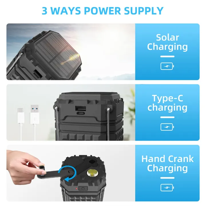 1%20PCS%20Camping%20Lantern%20Rechargeable%20Solar%20Lanterns%20Lights%20Black%20Battery%20Powered%20LED%20for%20Outages%20-%20Image%206
