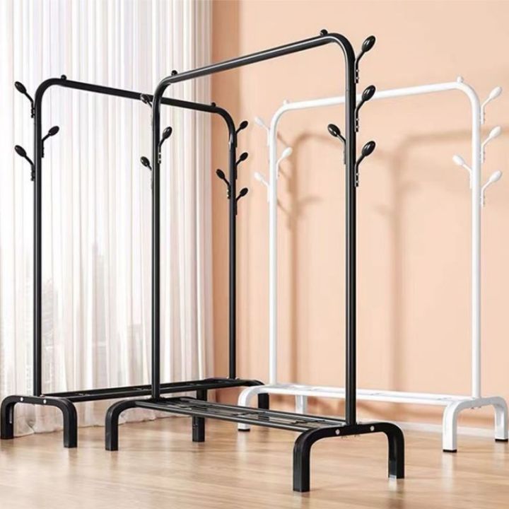 Metal Entryway Coat Rack Stand with Shoe Storage – Freestanding Hall ...