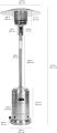 Outdoor Propane Patio Heater With Wheel, Commercial & Residential Stainless Steel(18 X 89). 