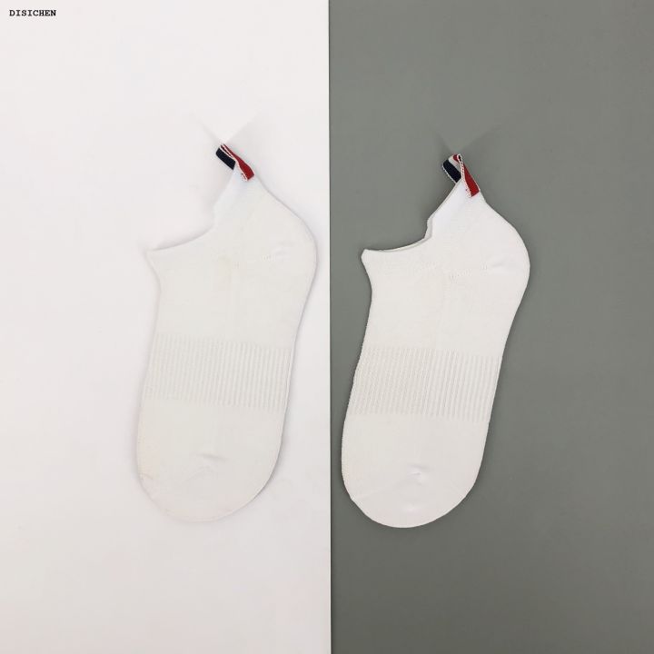DISICHEN%20Sales%20promotion%20TB%20Men's%20Boat%20socks%20Luxury%20Brand%20Solid%20Color%20Crew%20Socks%20Korean%20Fashion%20Style%20Cotton%20Knitted%20Uni%20Casual%201/6%20Pairs%20Sockings%20-%20Image%208