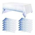 ARELENE 10 Pack Disposable Tablecloth for Rectangle Tables,for Indoor or Outdoor Birthday Thanksgiving Wedding Picnic BBQ. 