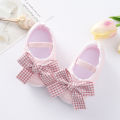 2022 new princess shoes 0-3-6-October baby shoes INS baby shoes bow single-layer shoes soft soled toddler shoes. 