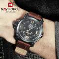 NAVIFORCE NF9099 Day/ Date Function Casual Quartz Watch For Men - Brown - Brown. 