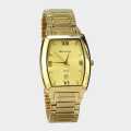 Romanson Nm9960Sm Golden Steel Strap Roman Dial Analog Watch For Men - White. 