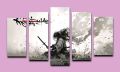 Samurai Warrior Canvas Wall Art – Japanese Anime Style |5-Piece. 