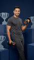 5KG Rubber Coated Dumbbell (1 Piece) | Non-Slip Chrome Handle Weight for Home Gym & Strength Training. 
