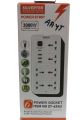 Silvertek 3000W Heavy Extension Cord With 6 Outlets Power Strip , 3 USB + PD & Surge Protection Multiplug 3M Cable. 