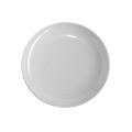 White Plain 8" Round Melamine Dinner Plate Set - 2036 - 12 Pieces. 