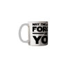 "May The Force Be With You" Sci-Fi Printed Ceramic Coffee Mug. 