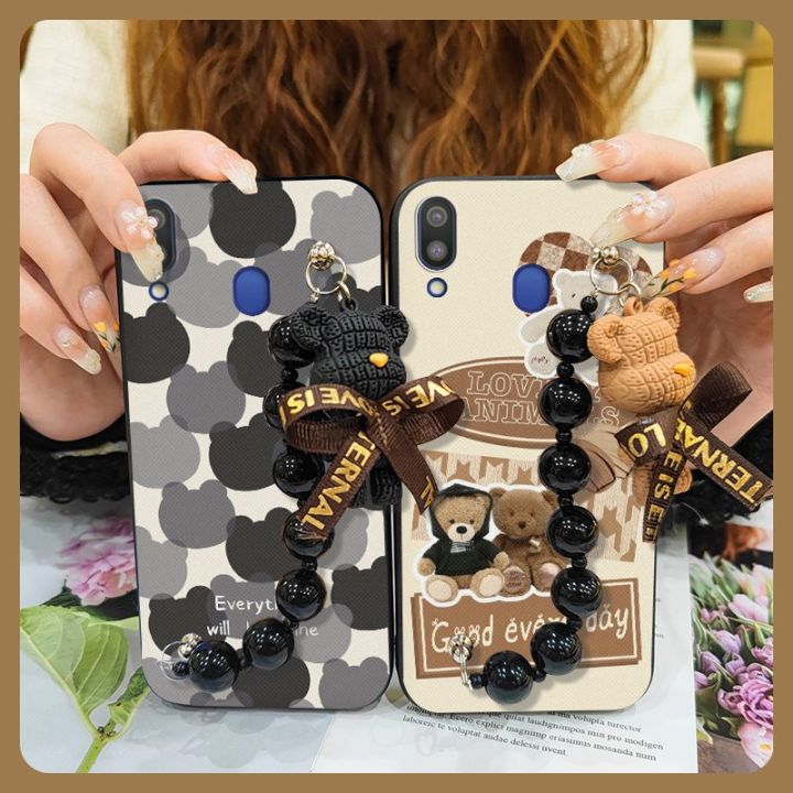 soft%20case%20Skin-friendly%20feel%20Phone%20Case%20For%20Samsung%20Galaxy%20M20/SM-M205FD%20Black%20pearl%20pendant%20Back%20Cover%20Waterproof%20cute%20-%20Image%207