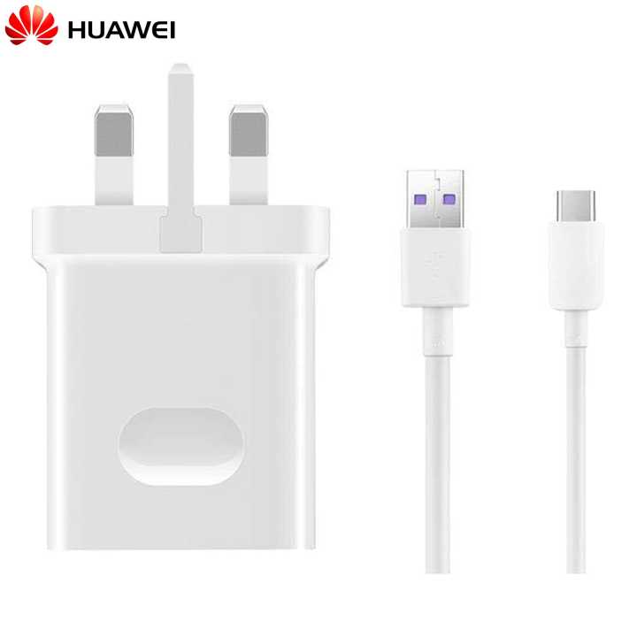 Huawei 22.5Watt Super Charger + Type C Cable Combo [ Type C, UK Version 3 pin]-AP81