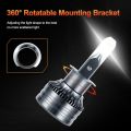 2PCS H1 LED Headlight Bulbs IP68 Waterproof Car LED Headlight Bulbs 6000K 30W 3100LM Bright LED Headlights. 