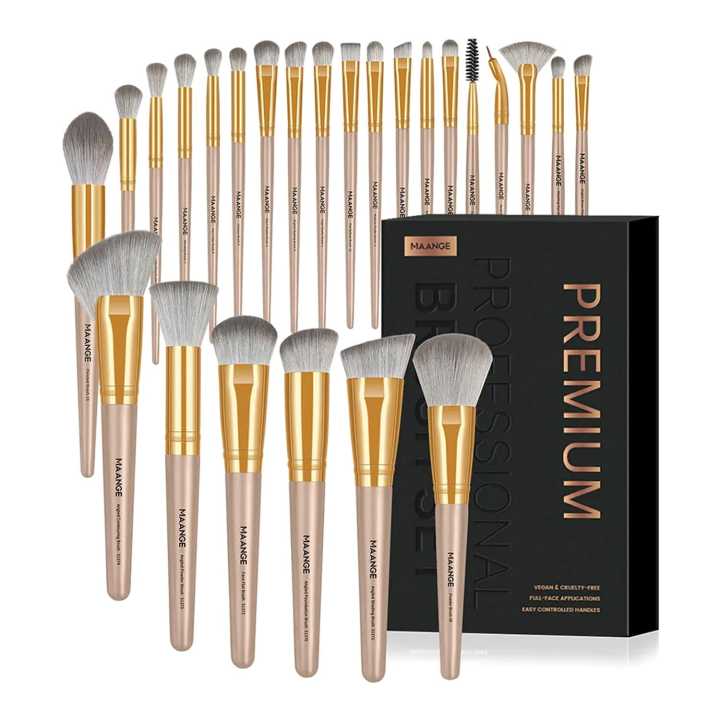 MAANGE 25pcs Premium Professional Makeup Brushes Set MAG51407FJ
