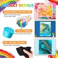 ARELENE 6 Pieces Split Cup for Paint Pouring, Reusable Silicone Split Cup Art Painting Fluid Cups Silicone Pouring Divided Cup. 