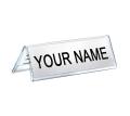 Enterprise Clear Acrylic Name Plate For Table Desk (6 INCH * 2 INCH). 