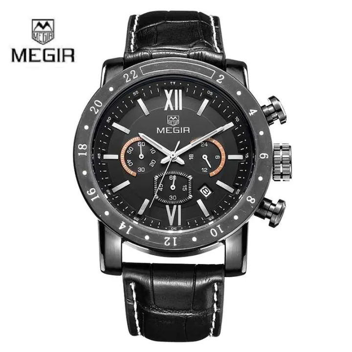 MEGIR%20M-3008L%20Chronograph%20Luminous%20Quartz%20Analog%20Leather%20Strap%20Wrist%20Watch%20-%20Black%20-%20Image%204
