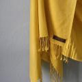 Yellow Silk Woolen Shawl. 