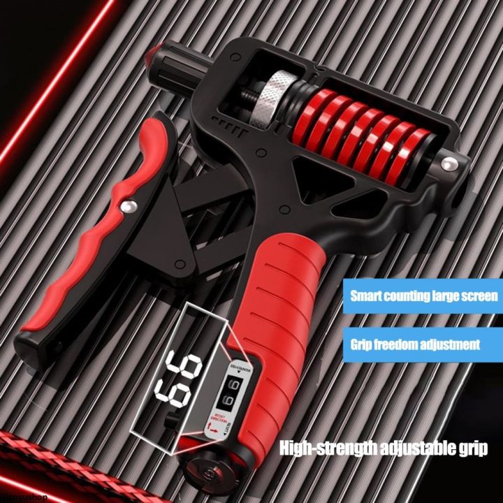 MengsanProfesional Hand Grip Strength Trainer LED Counter Adjustable Distance/Resistance Non-Slip Rubber Hand Gripper Hand Grip